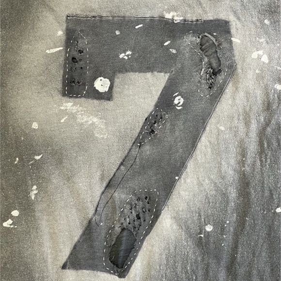 Rare Magnolia Pearl  7 (Seven) Pullover Tee Dress w/ Distressing & Fading ~ Ozzy - Picture 3 of 6